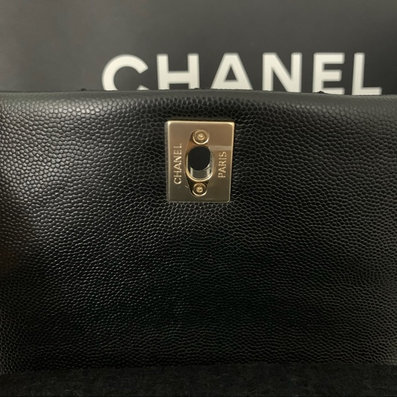 NEW 20K Chanel Mini Coco Handle Flap Black Caviar - Picture 6 of 10